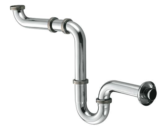 Syfon Kludi rurowy 5/4" DN32 oszczędzający miejsce chrom (1025505-00)