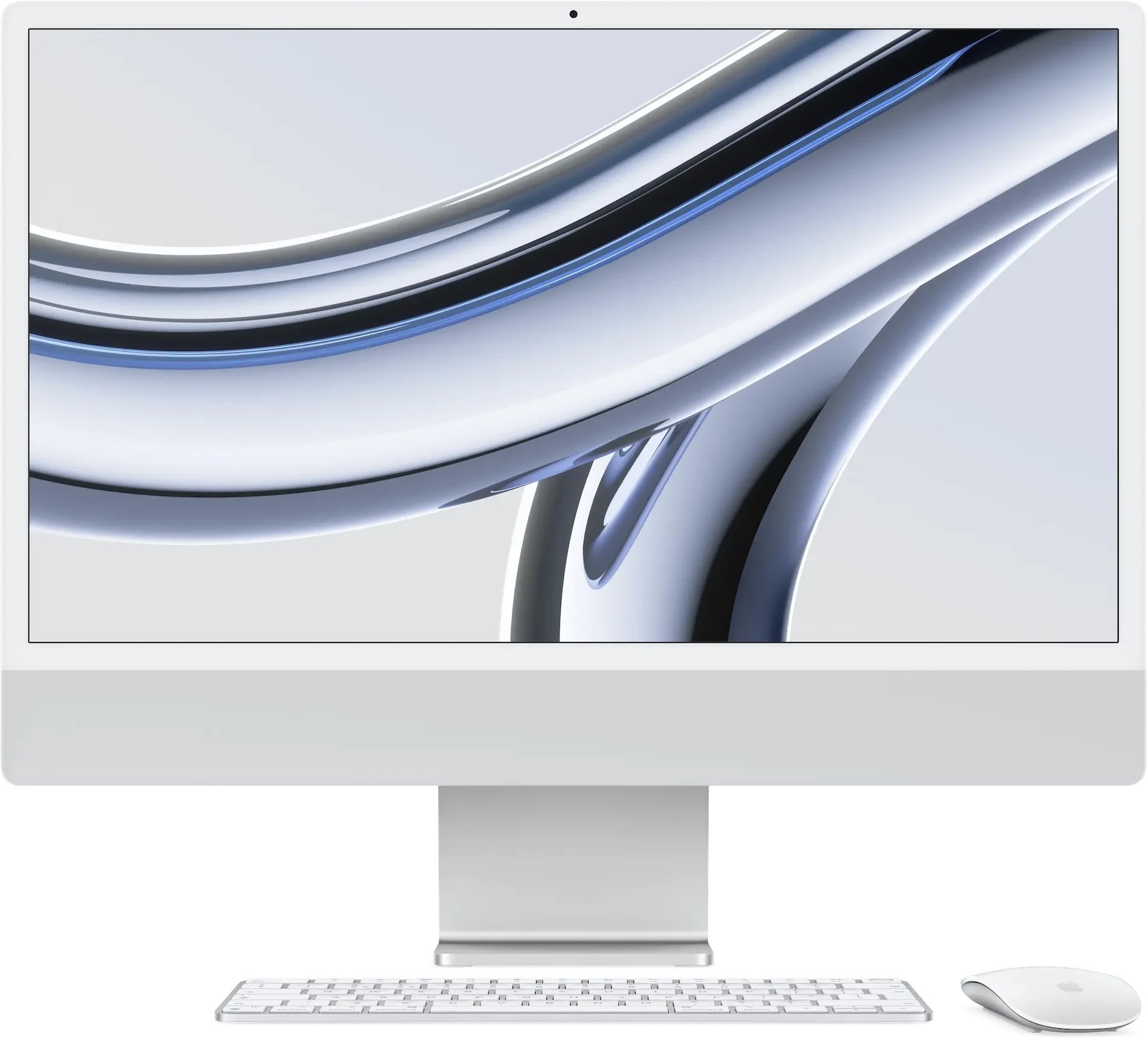 APPLE iMac Z1E2 59,62cm 23,5Zoll Standardglas M4 8C CPU/8C GPU/16C N.E. 24GB 256GB SSD Gbit Eth MM NumKey TID DE Silber