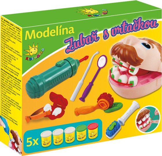 Ciastolina zestaw Mały Dentysta + wiertarka na baterie