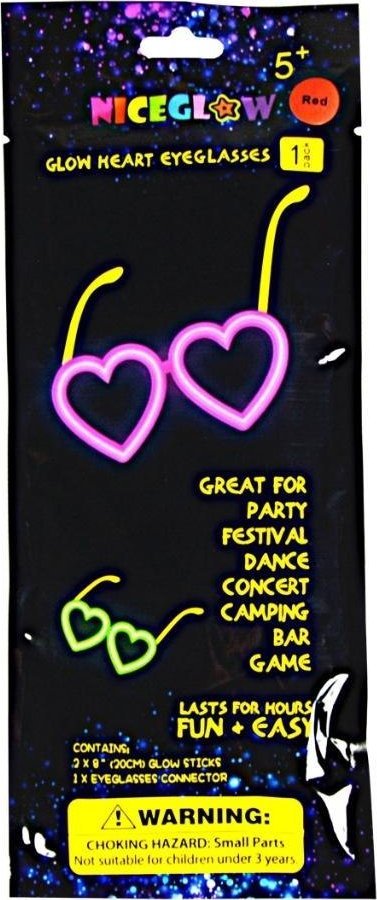 Okulary serca Glow stick