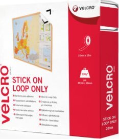 Velcro Samoprzylepne pętle VELCRO Velcro 20mm x 10m białe