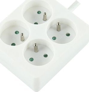 4-WAY POWER STRIP: WHITE -