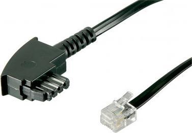 Goobay GOOBAY 10x TAE-F connection cable international-Pin Out 4-pole 3 meters black - 50941