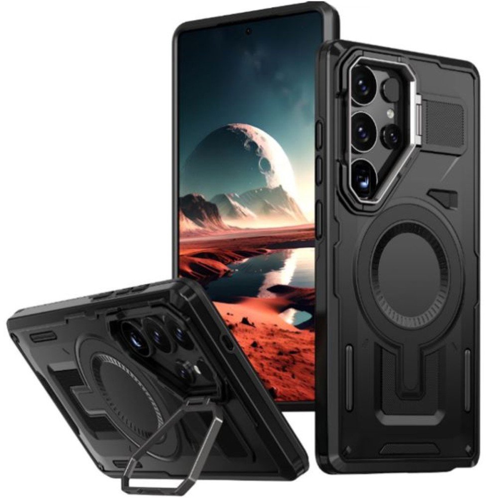 Etui Pancerne Supero Magnetyczne do Galaxy S24 Ultra, czarne