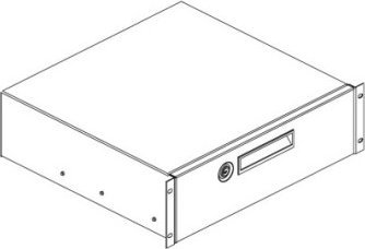 CONTEG Szuflada CONTEG 19'' 3 U zamykana na klucz czarna