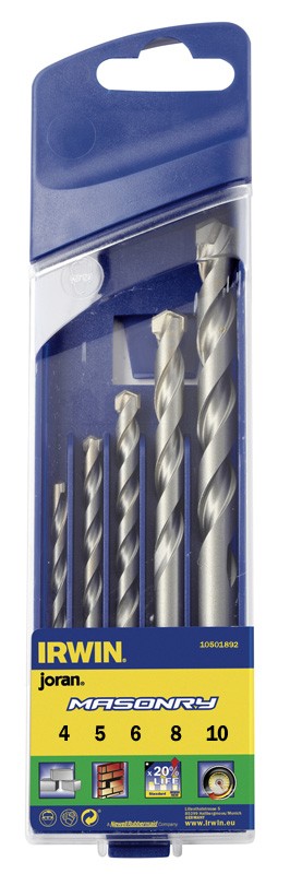 Wiertło Irwin do betonu walcowe 4 5 6 10 8mm zestaw (10501892)