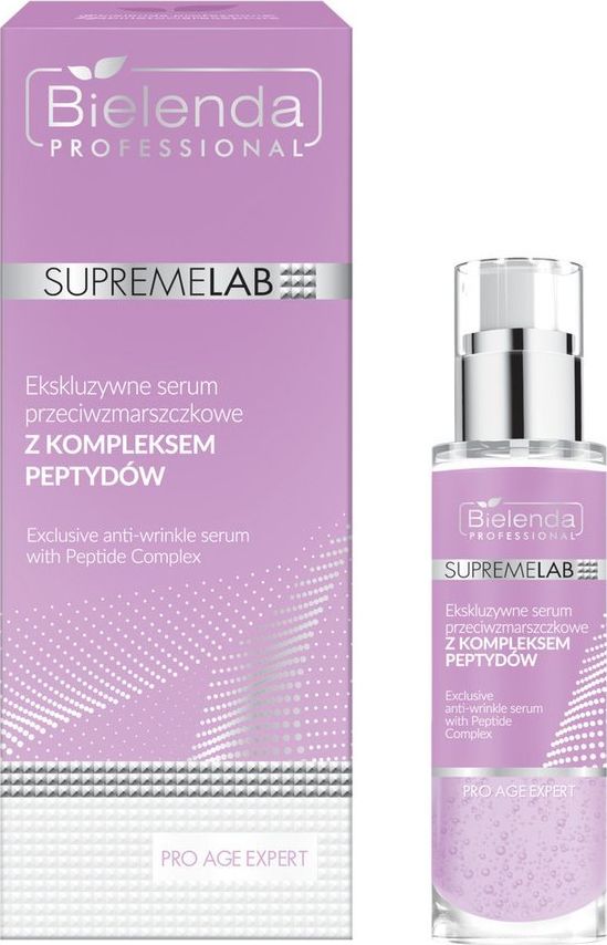Bielenda SupremeLab Pro Age Expert ekskluzywne serum przeciwzmarszczkowe z kompleksem peptydów 30ml