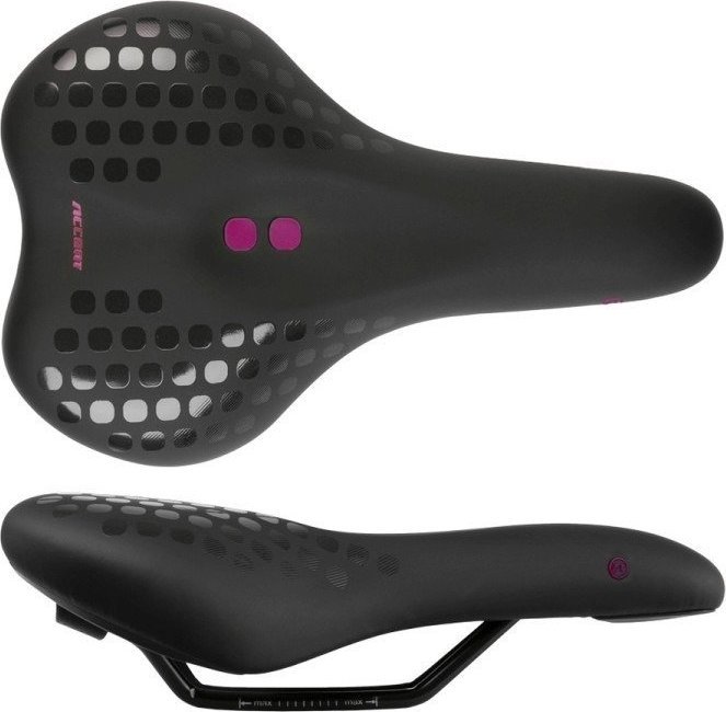 Accent Siodełko Dots lady damskie czarno-fioletowe Uniwersalny