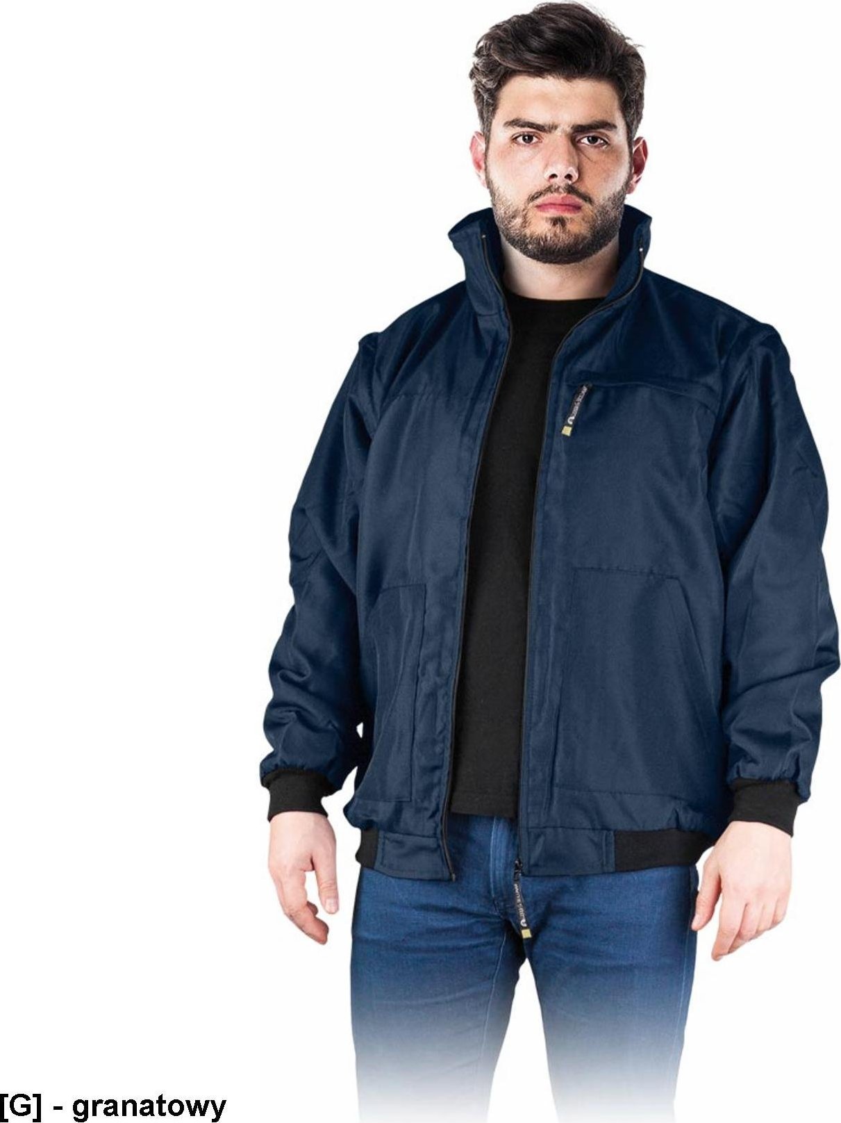 R.E.I.S. LH-OHAIO - odzież ochronna, kurtka zimowa z odpinanymi rękawami - granatowy 3XL