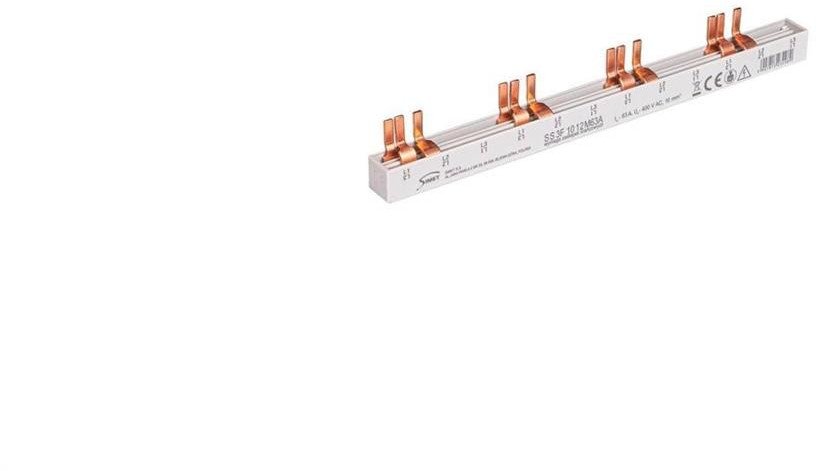 Szyna prądowa łączeniowa - sztyftowa 3-fazowa 63A 12 modułów 10 mm2 81996006