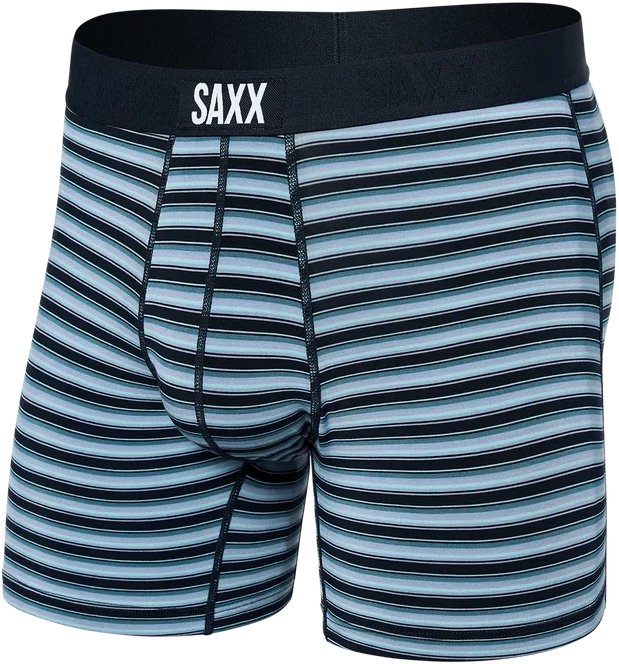 Bokserki męskie szybkoschnące SAXX VIBE Micro Field Stripe - granatowe S