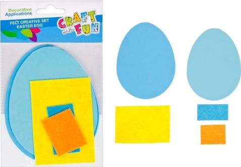 Craft with Fun ZESTAW KREATYWNY WIELKANOCNY FILCOWY PISANKA CRAFT WITH FUN 445989