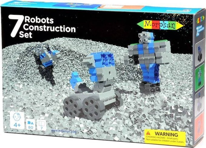 Klocki Morphun 7 Robotów Box - 80 el.