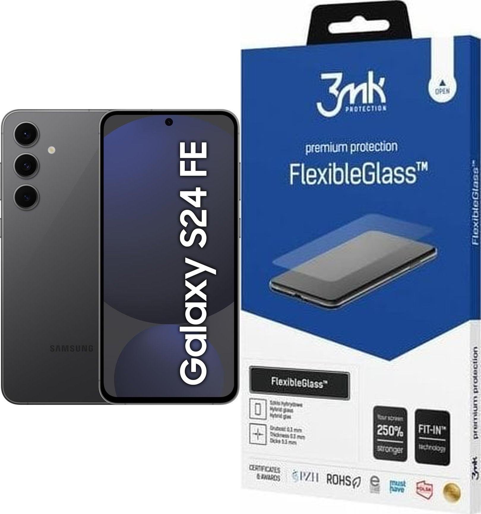 Smartfon Samsung Galaxy S24 FE 5G 8/128GB Grafitowy (SM-S721BZKDEUE) + FlexibleGlass
