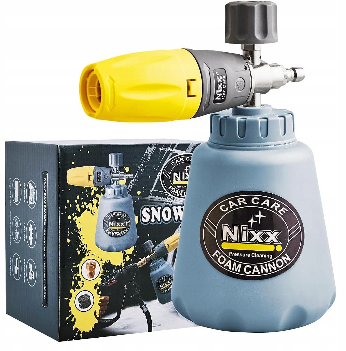 KOMPLET PROFESJONALNA DUŻA PIANOWNICA PIANA DO MYJKI SZYBKOZŁĄCZKA 1/4 1L