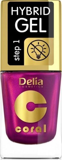 Delia DELIA COSMETICS Coral Hybrid Gel Lakier hybrydowy do paznokci nr 108 - multirefleks (bez lampy) 11ml
