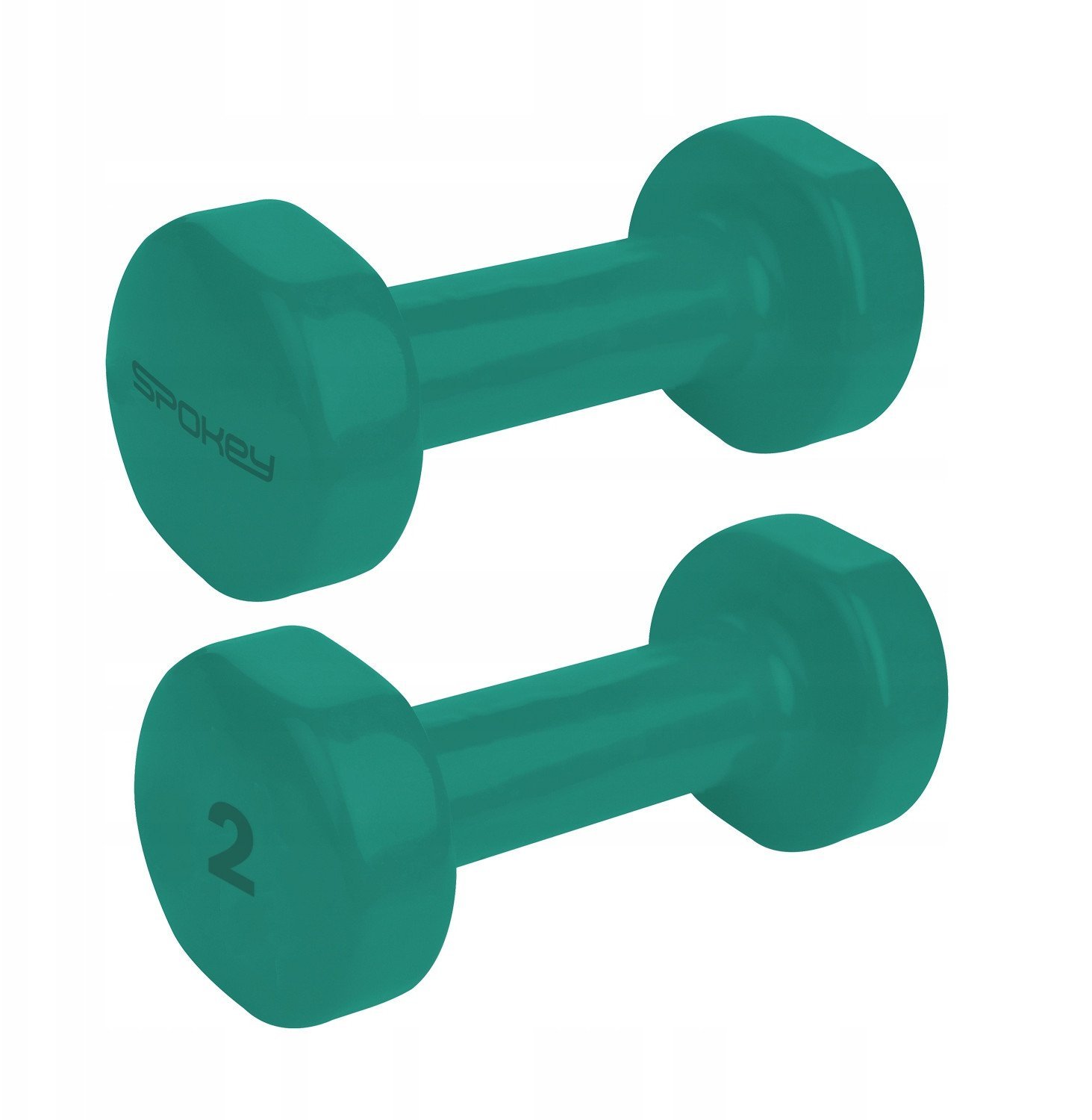Spokey Hantle Shape winylowe 2 x 2 kg Zielone