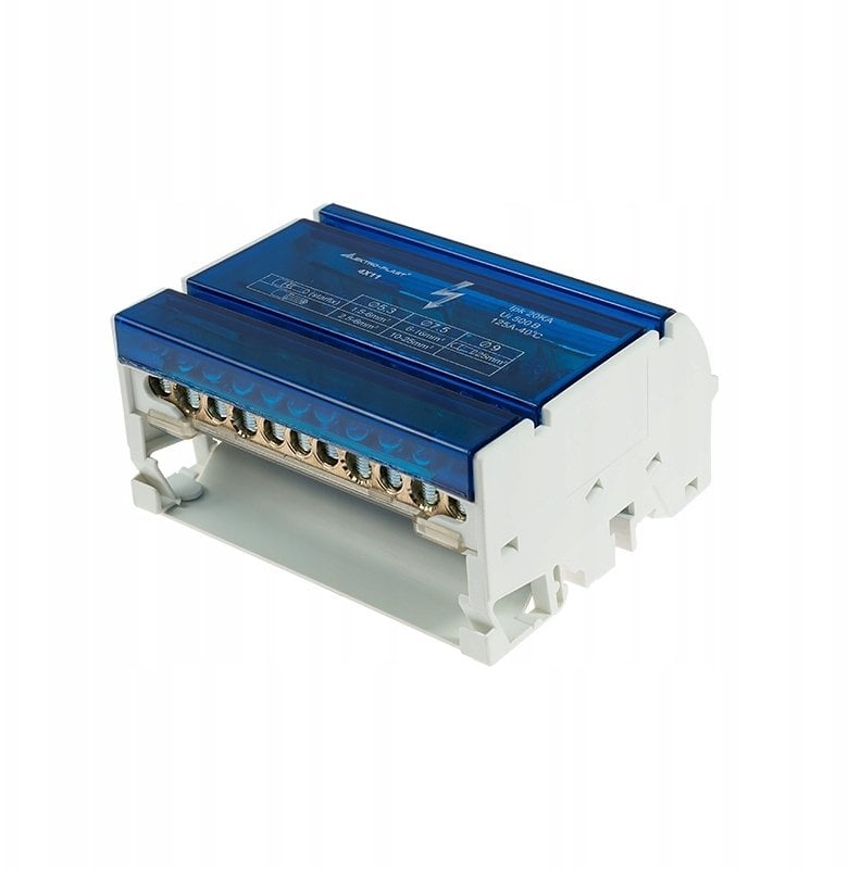 Blok rozdzielczy na szynę TH35 lub do pow. płaskich 125A BRZ-4X11 49.711