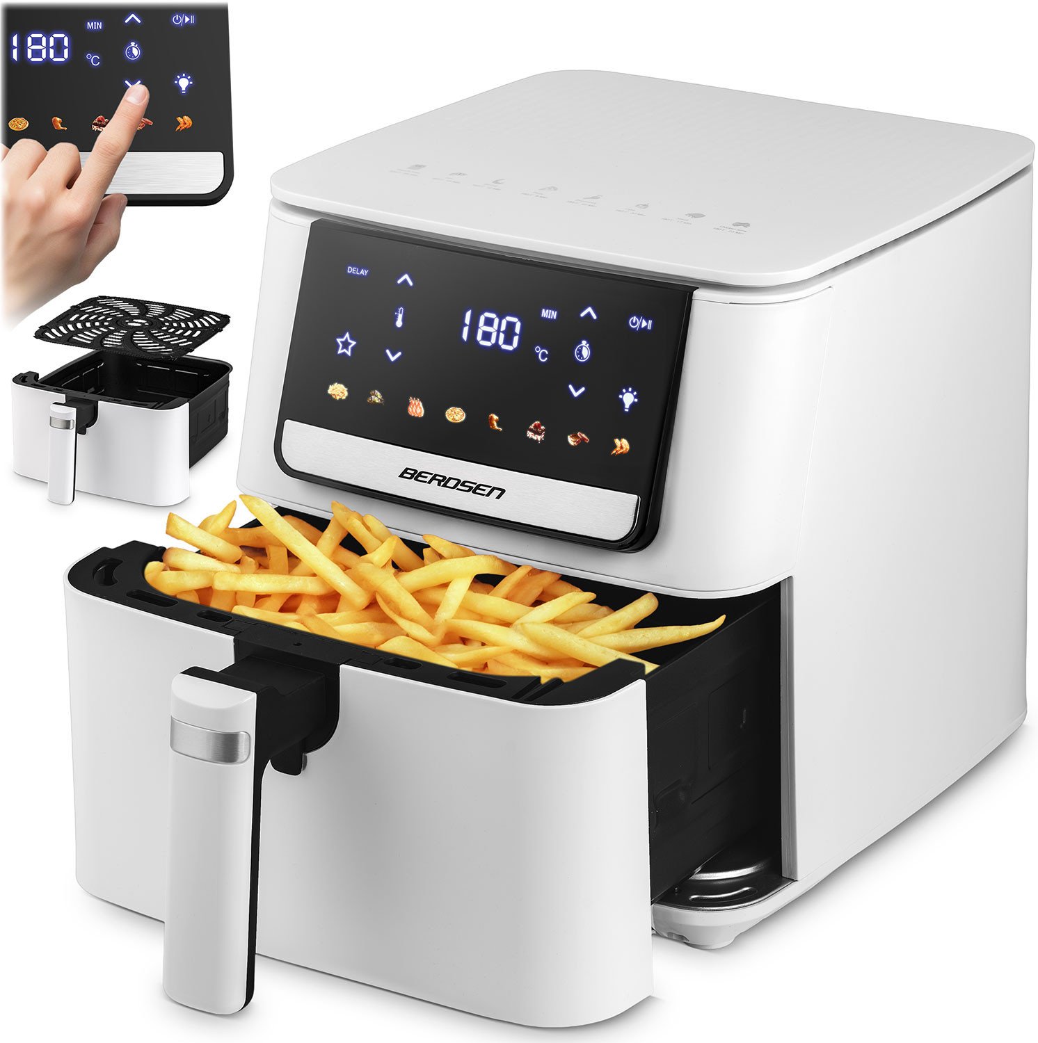 Frytkownica beztłuszczowa Air fryer Berdsen BD-662 biała