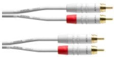 Cordial 2 x RCA male - 2 x RCA male cable, 0.9 m, white