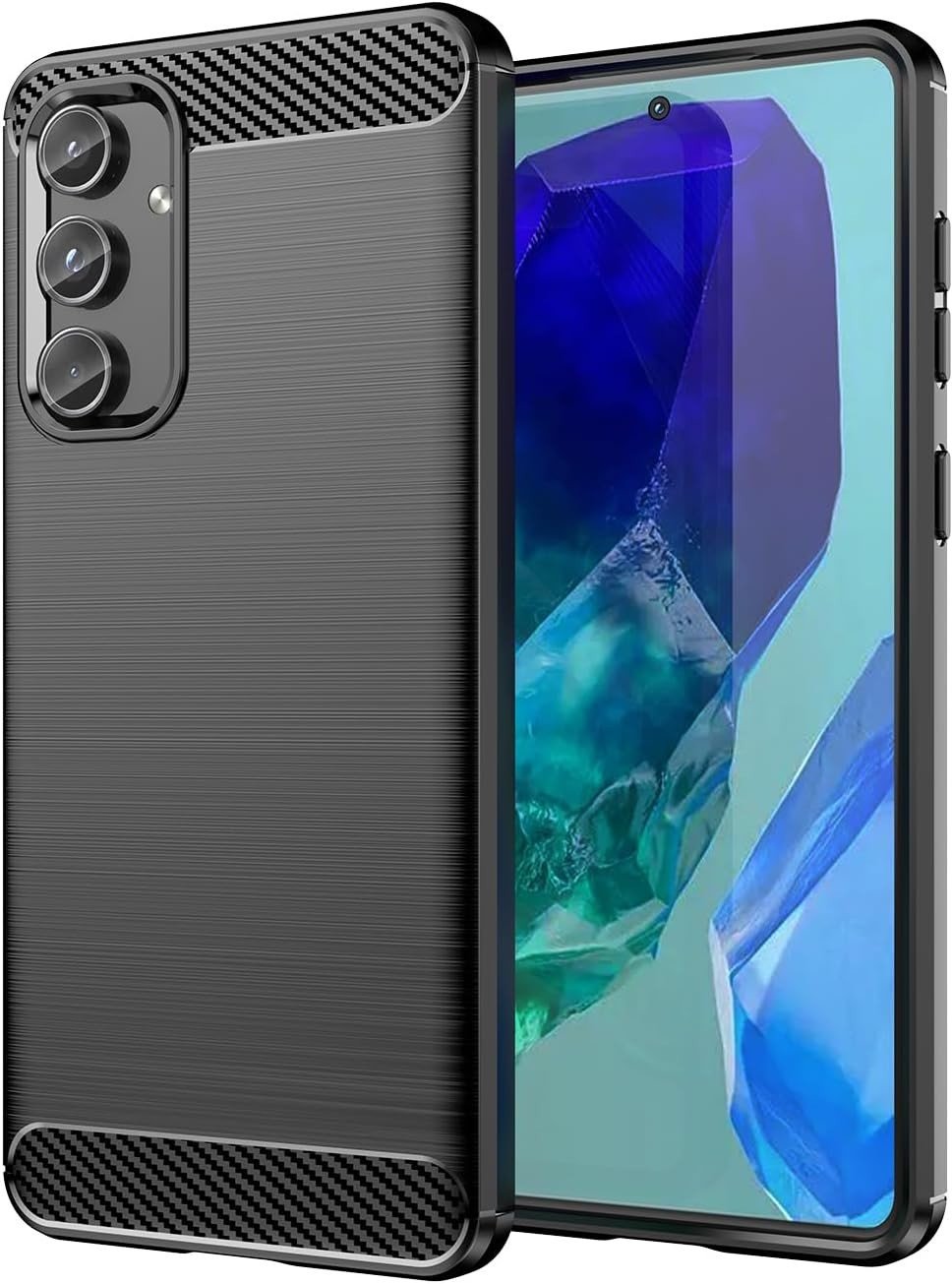 Etui Supero TPU Carbon do Samsung Galaxy M55, czarne