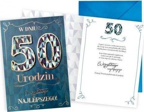 KUKARTKA Karnet Urodziny 50