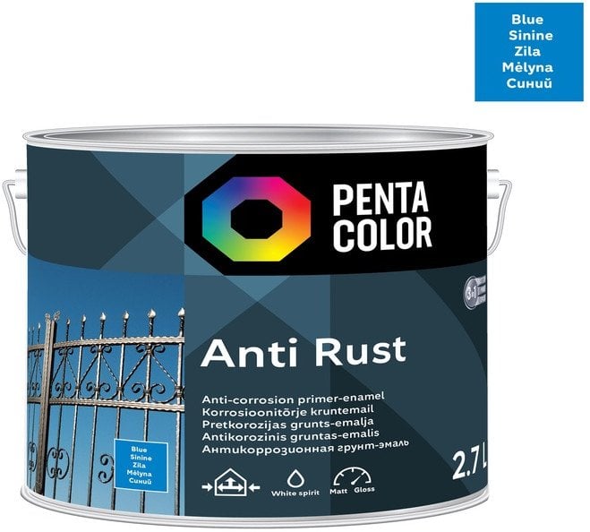 Pentacolor ANTICOR PAINT ANTI-RUST BLUE 2.7L