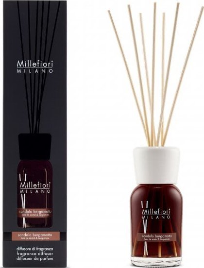 Dyfuzor zapachowy Grupa Zachodnia MM MILLEFIORI MILANO Pałeczki zapachowe 500 ml Sandalo Bergamotto