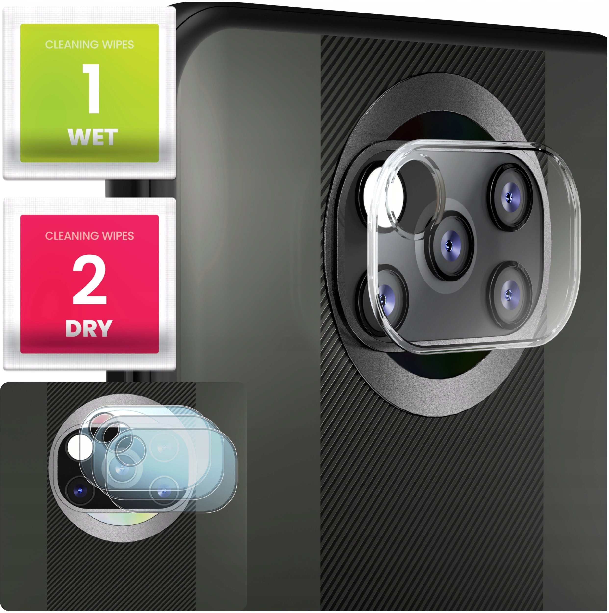 3-PAK Szkło Na Aparat Do Poco X3 / X3 Pro / NFC / NFC Pro (Hartowane, 9H)