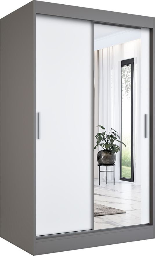 Elior Szafa z drzwiami przesuwnymi antracyt + biały - Palmira 3X