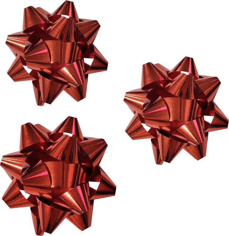 Fastima Zestaw Czerwona KOKARDA do prezentów 9cm B022