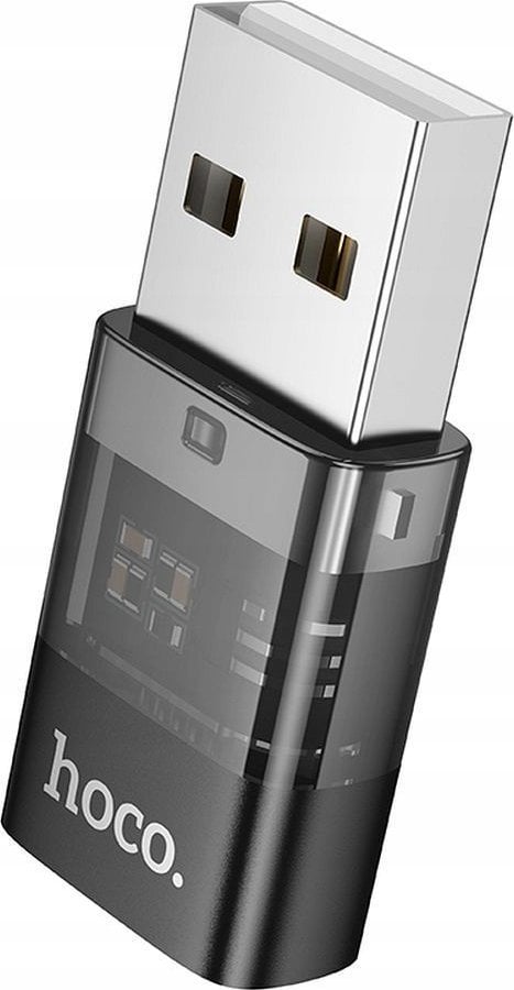 HOCO adapter USB A (męski) do Typ C (żeński) UA36C transparentny czarny