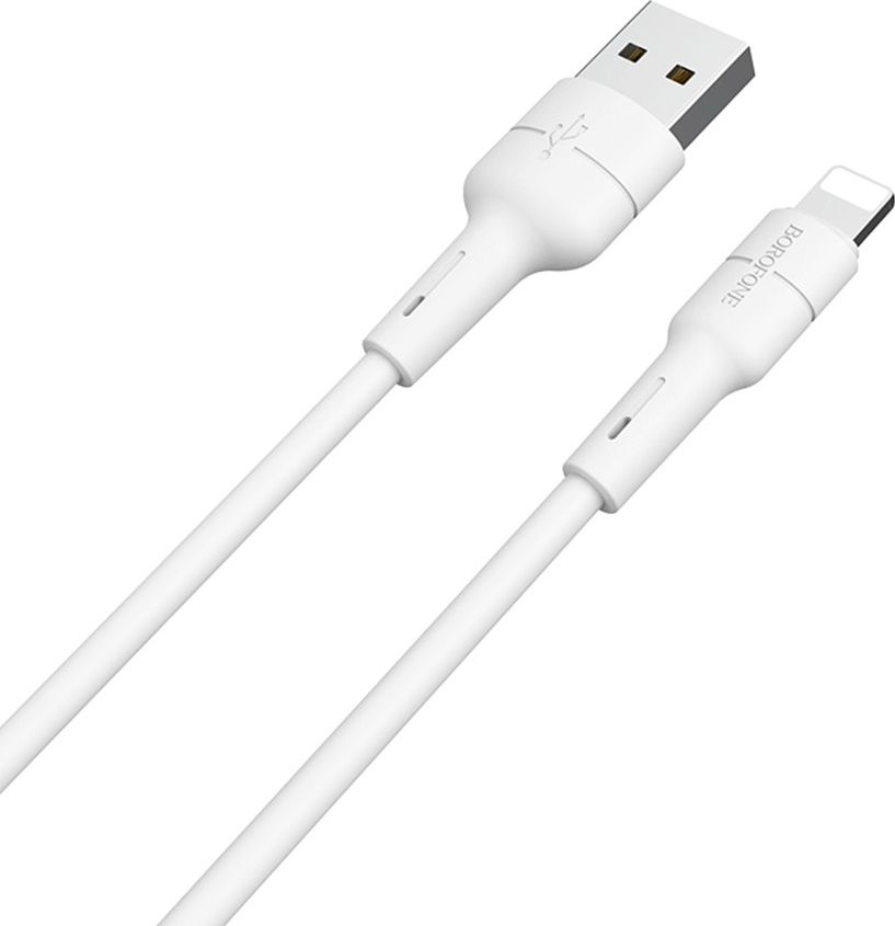 Kabel USB Borofone USB-A - Lightning 1 m Biały (73078)
