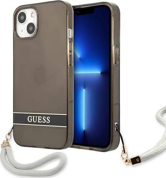 Guess Guess GUHCP13SHTSGSK iPhone 13 mini 5,4" czarny/black hardcase Translucent Stap