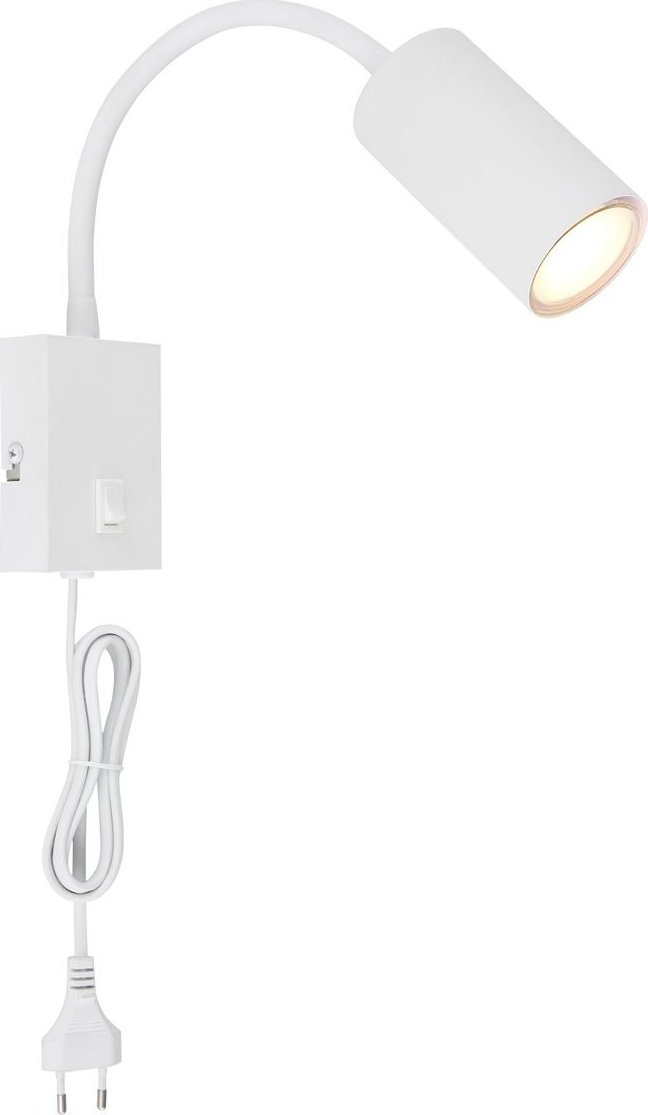 Kinkiet Globo Ścienna lampa Robby 57911WW na elastycznym peszlu biała