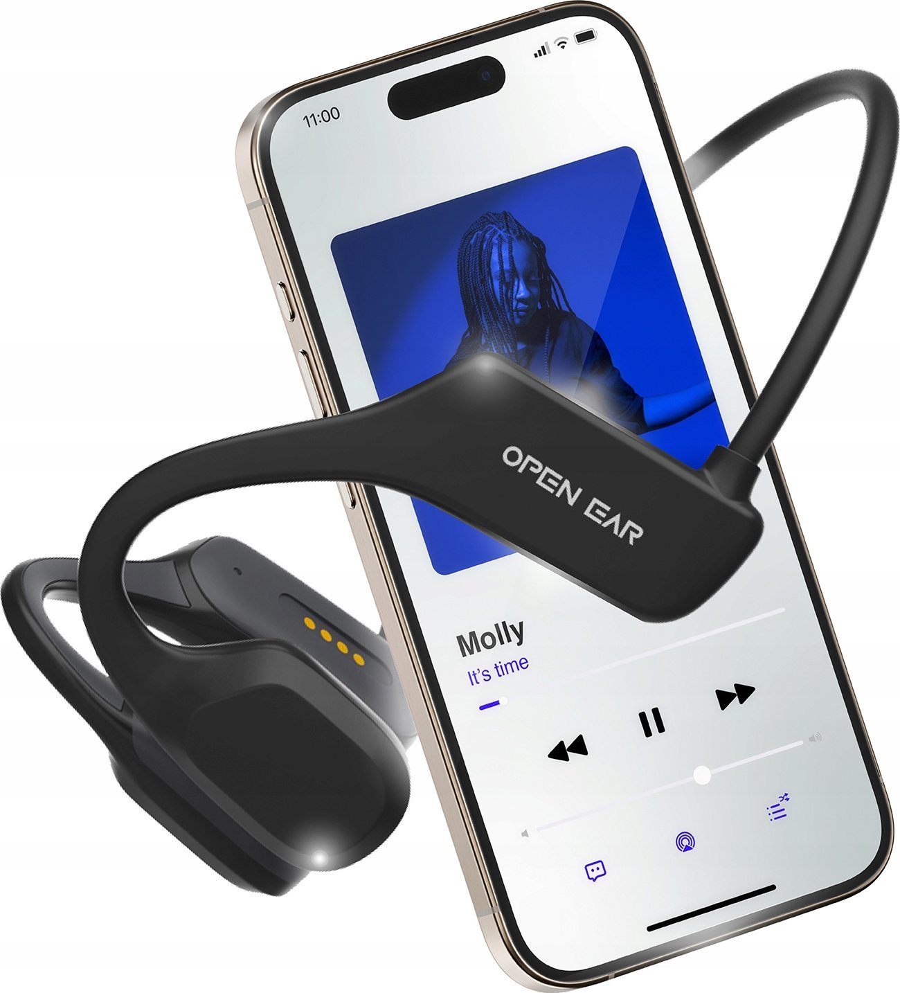 SŁUCHAWKI BEZPRZEWODOWE PRZEWODNICTWO KOSTNE SŁUCHAWKI BLUETOOTH KOSTNE