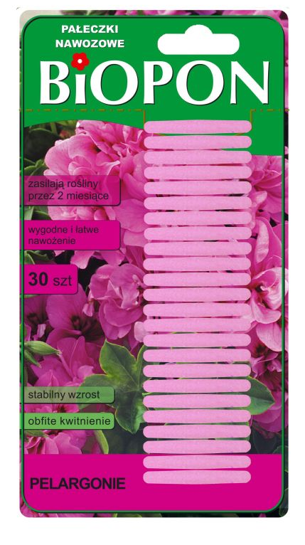 Biopon Pałeczki nawozowe do pelargonii 30szt. (1213)