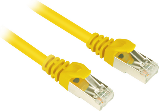 Sharkoon CAT 6 Patchcord SFTP Żółty 0.25M (4044951014750)