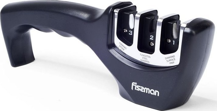 Fissman Ostrzałka do Noży 21x5x7 Cm Czarna Diamentowa do Noży Kuchennych, w