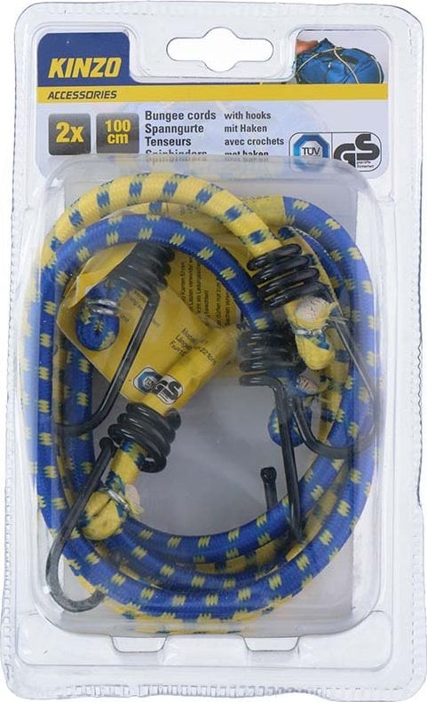 Kinzo Kinzo - gumy do mocowania bagażu 100 cm 2 szt. (niebieski+żółty)