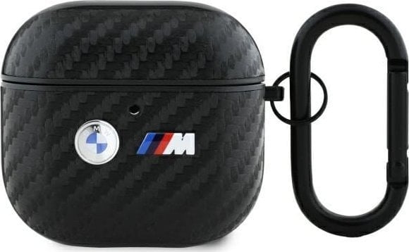 BMW BMA4WMPUCA2 AirPods 4 cover czarny/black Carbon Double Metal Logo