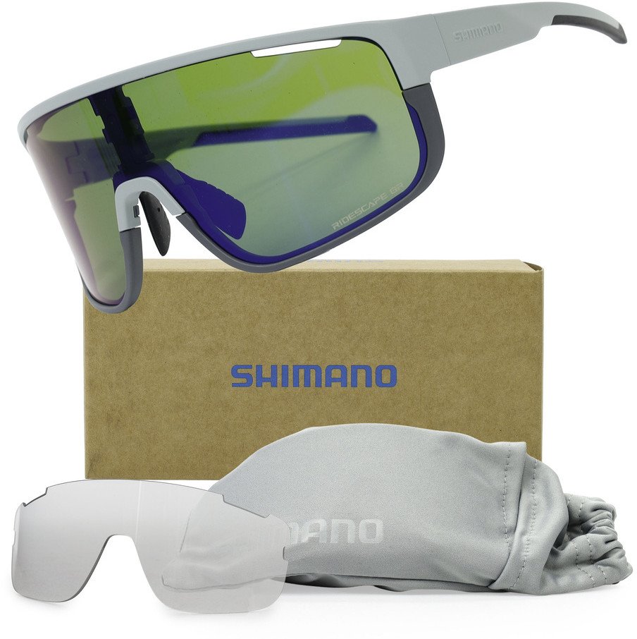 Okulary Shimano Pulsar szałwiowe, soczewki Ridescape GR- Gravel