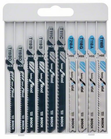 Bosch Zestaw brzeszczotów do wyrzynarek Basic for Metal and Wood 10szt. (2607010630)