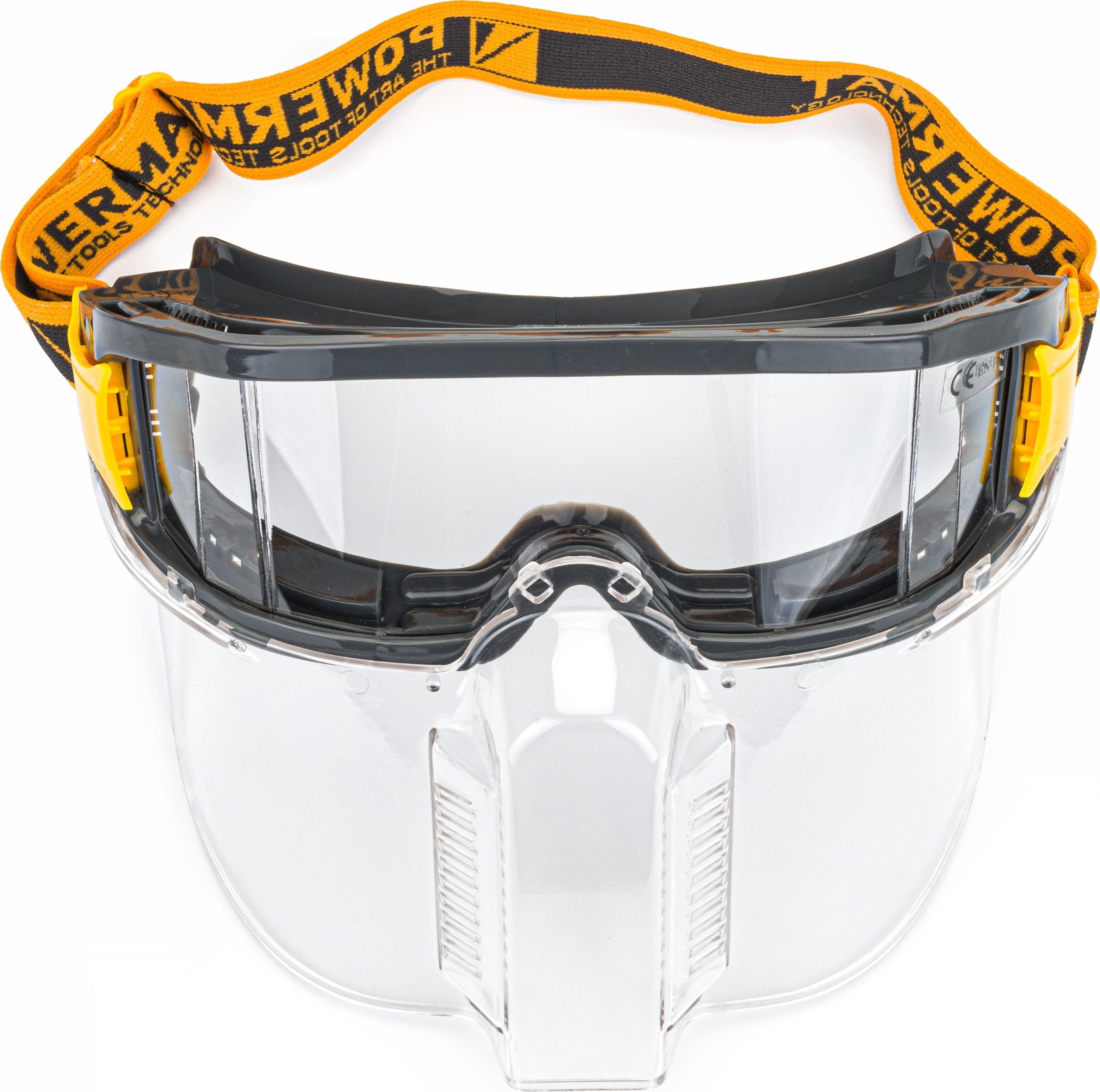 Powermat OKULARY GOGLE OCHRONNE PRZECIWODPRYSKOWE Z MASKĄ
