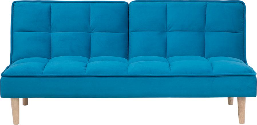 Beliani Sofa rozkładana niebieska SILJAN