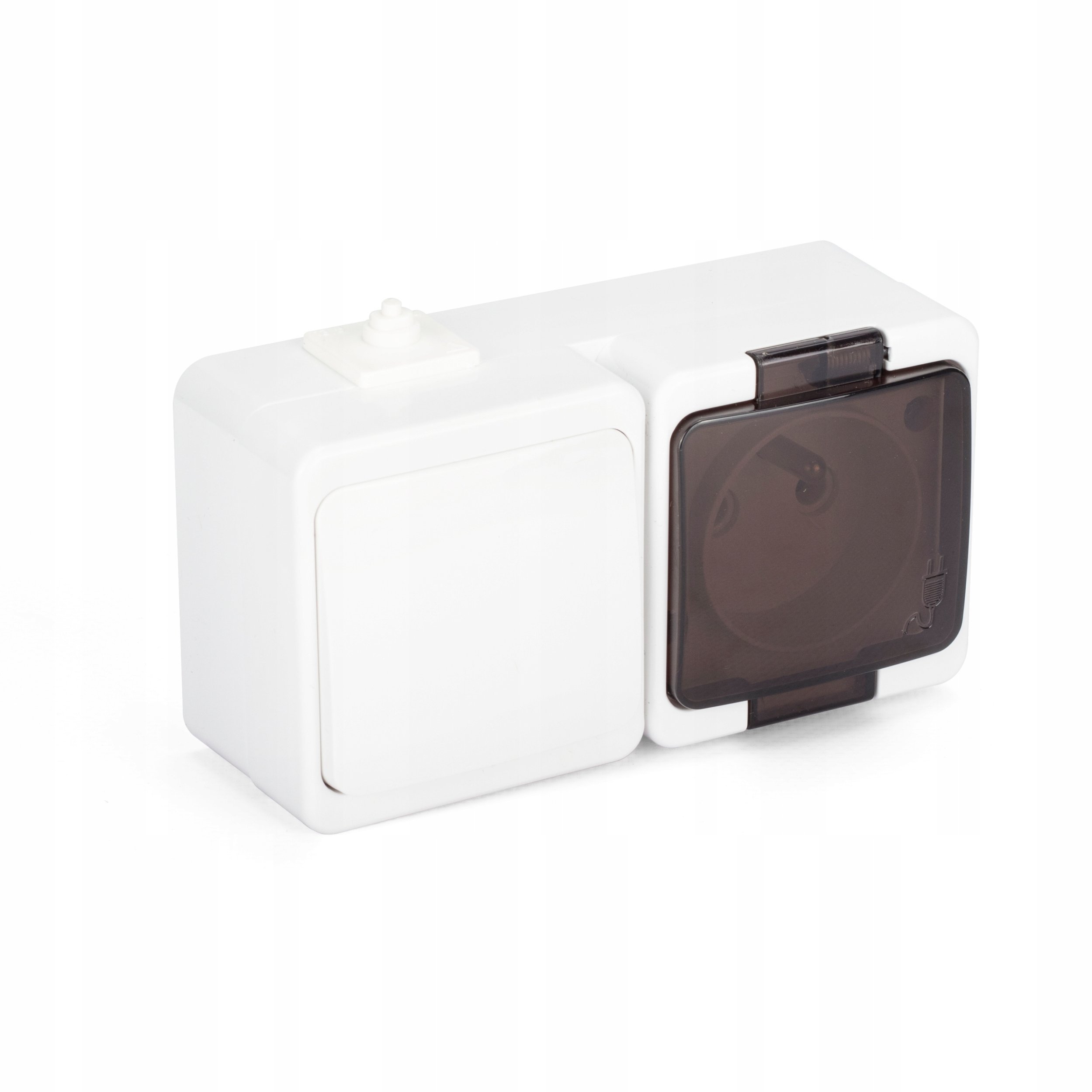 Montis Gniazdo wtyczkowe pojedyncze n/t bryzgoszczelne 2p+Z z klapką GWN-SL