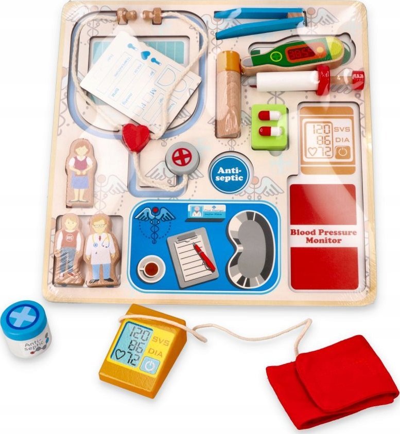 Bino Drewniany zestaw lekarza Adam