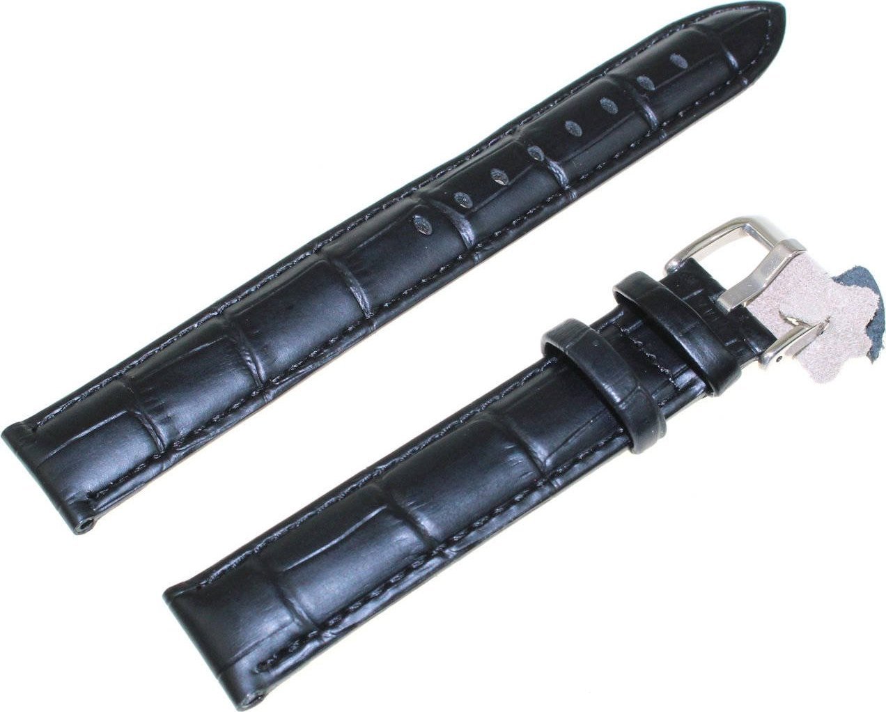 Diloy Skórzany pasek do zegarka 18 mm Diloy 368EL.18.1 czarny XL