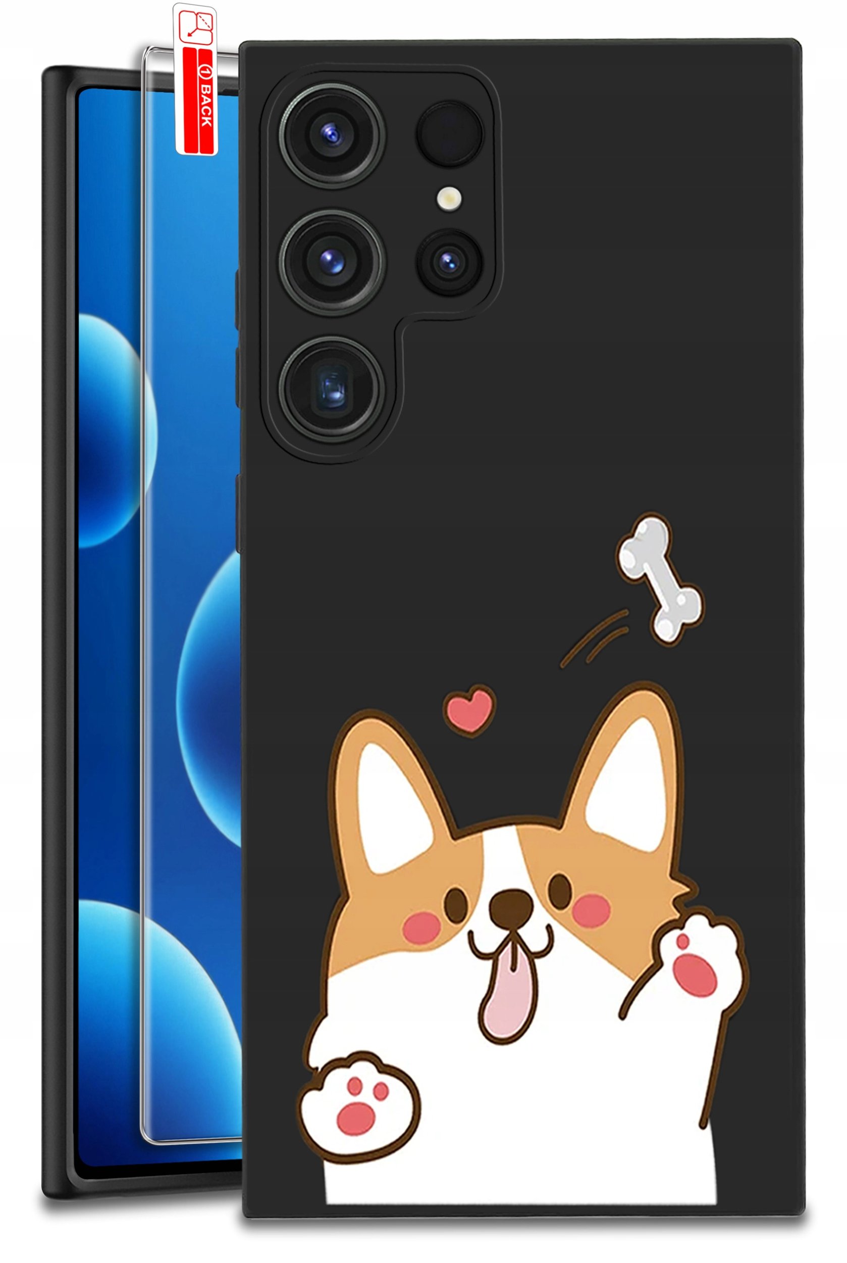 ETUI do Samsung Galaxy S24 Ultra | WZORY | SILIKONOWE MATT CASE + SZKŁO 9H