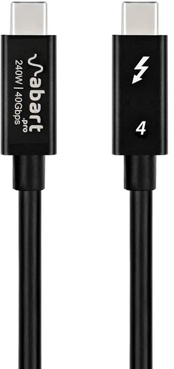 Abart Pro Kabel Thunderbolt 4, USB4 40Gb/s 240W 5A 48V 8K60Hz 1m
